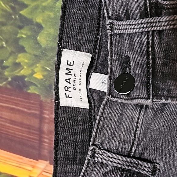 Frame Le High Skinny Raw Hem Jeans Size 25 - Picture 3 of 7